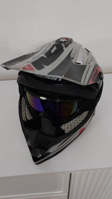 Casca moto cross enduro atv mountain bike Kenny performance + ochelarii