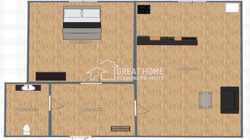 Продава се Двустаен апартамент в Търговище, Център - 42 кв.м за 850 €/кв.м - Снимка #9