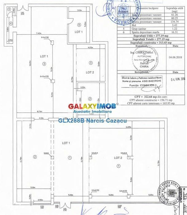 Spații comerciale ultracentrale 313 mp și 191 mp inchiriere