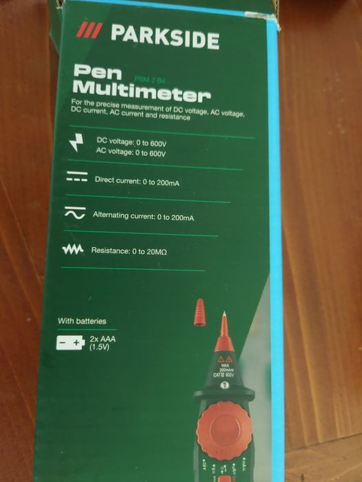 Мултимер  (мултицет) писалка и амперклещи Parkside