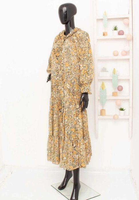 Free People дамска дълга рокля с флорален принт разкроена XS-S