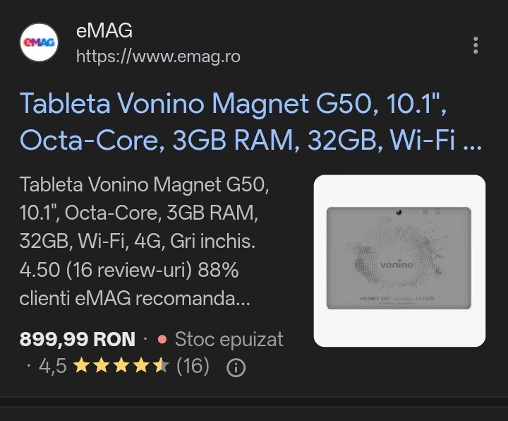 Tableta VONINO magnet