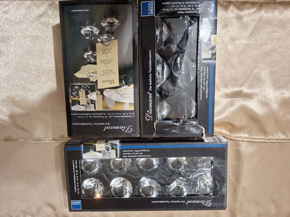 Украса за маса от Диаманти и поставки за меню