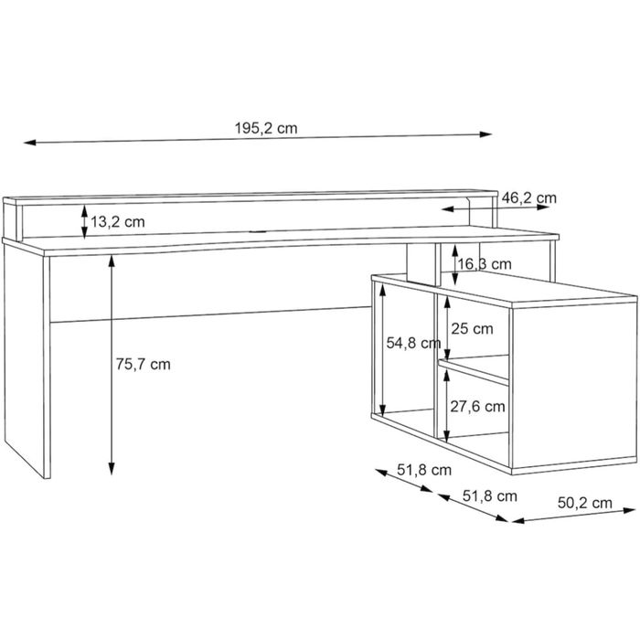Birou 200cm x 60cm cu dulap incorporat, stare buna