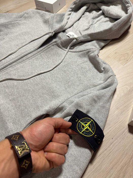 ПРОМОЦИЯ Мъжки Черен и Сив Суичър Stone Island Зип Худи Стоун Айлънд