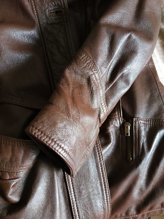 Дамско яке от естествена телешка кожа