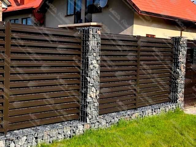 Забор жалюзи металлический