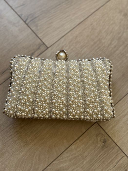 Чанта за булка с перли