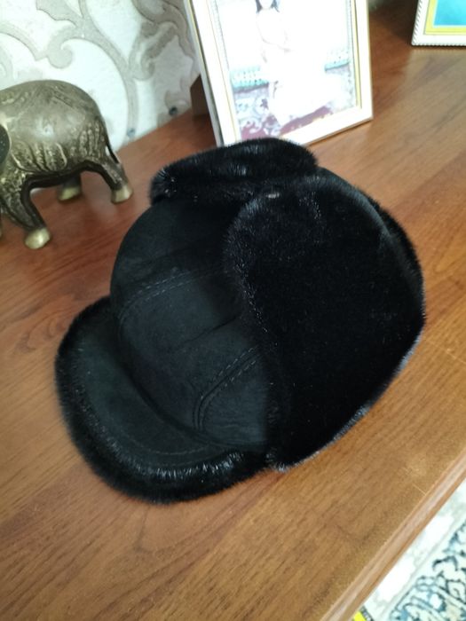 Шапка норка и нубук