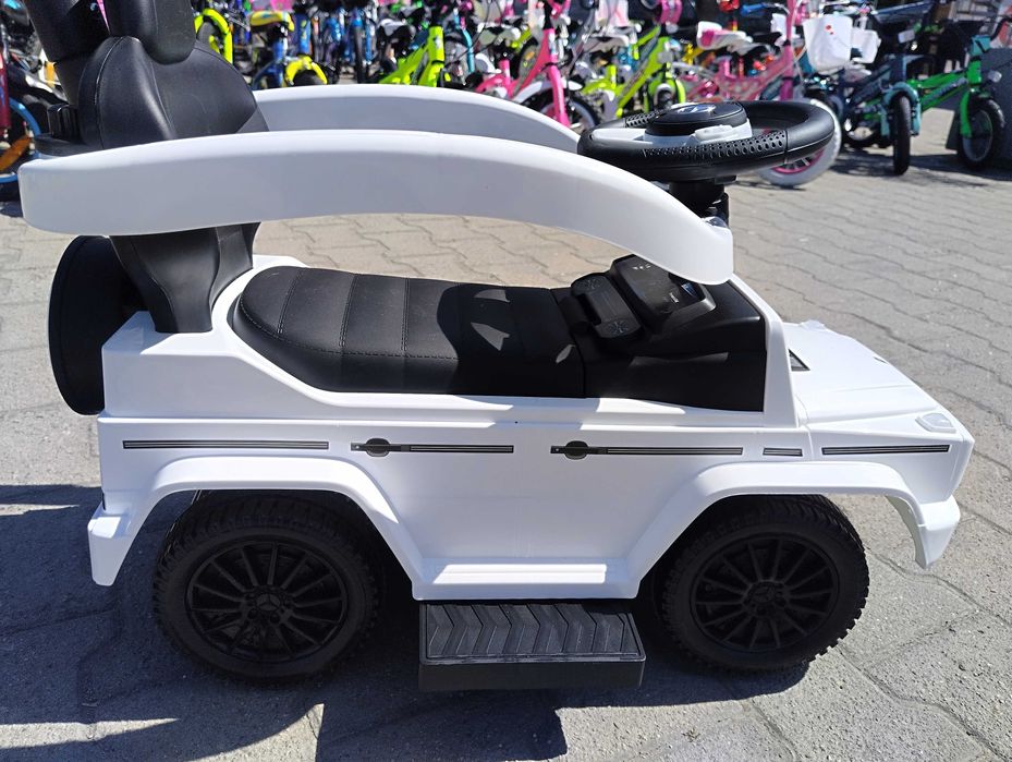 MERCEDES Кола за яздене с дръжка Mercedes-benz G350d бял