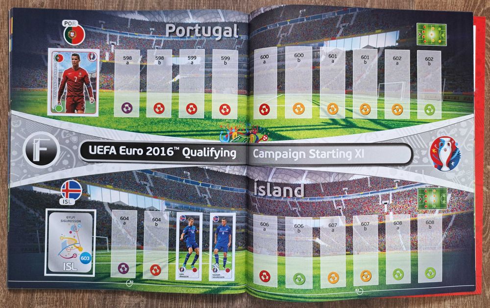Album Panini France Euro 2016 (incomplet + stickere Coca Cola)
