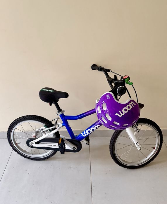 Bicicletă copii Woom 3 – ediție specială Purple/Blue +casca