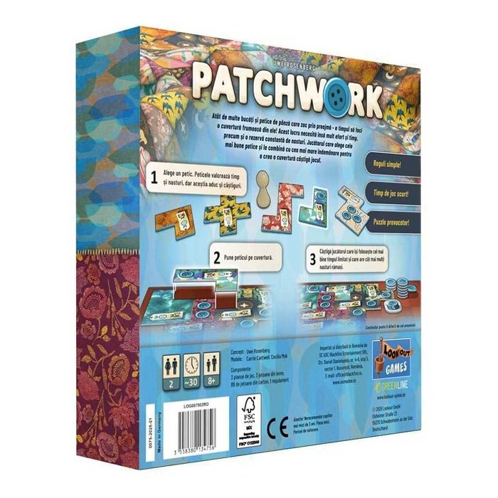 [NOU]Joc de societate Patchwork limba romana - Editie Aniversara