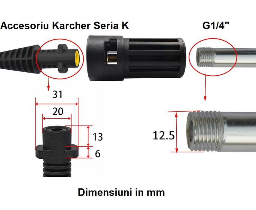 Adaptor adaptoare accesorii Karcher la alte marci de aparate de spalat