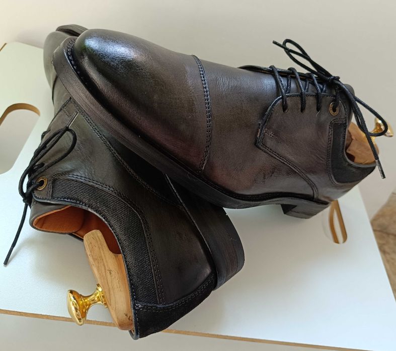 Pantofi derby cap toe 40 premium Oliver Jacob Portugal piele naturala