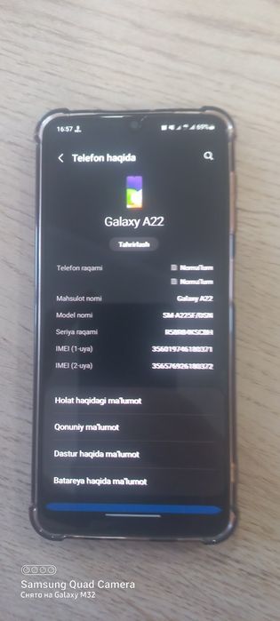 Samsung A22 4G qulay narxda