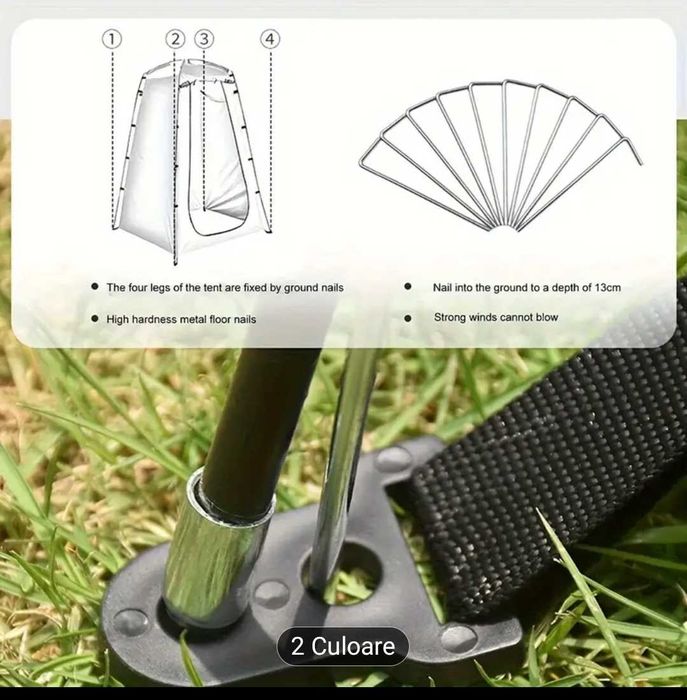 Cort pliabil pentru dus, cabina toaleta portabila