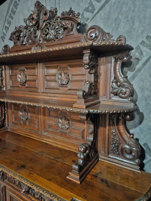 Credent antic din lemn masiv Napoleon lll