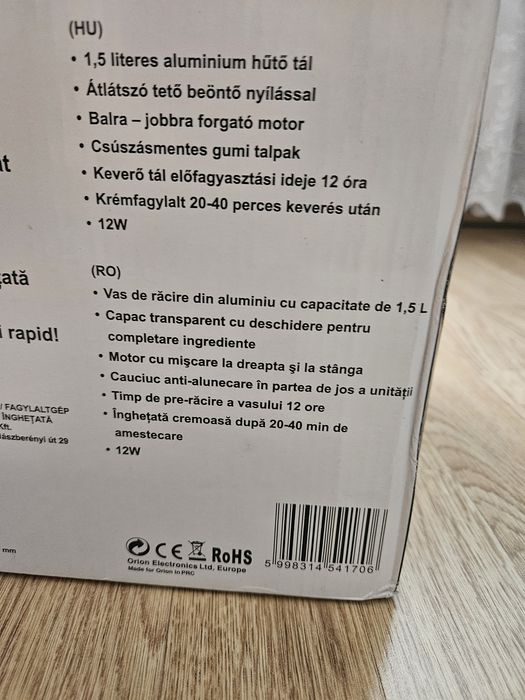 Aparat de facut inghetata