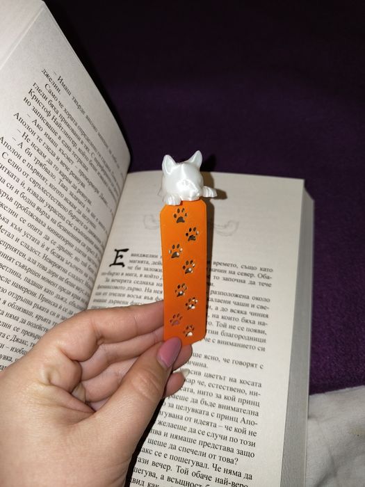 3D Принтиран  Книгоразделител котешки лапички