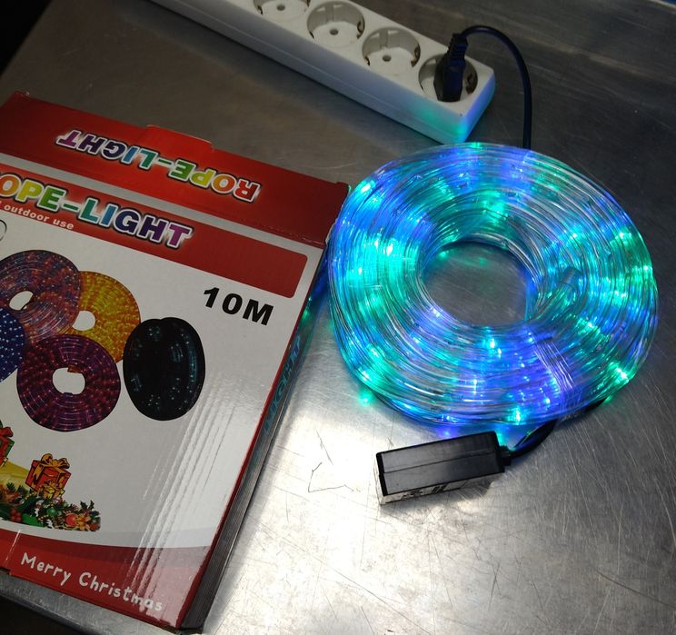 Светещ LED Маркуч - 10м Многоцветен