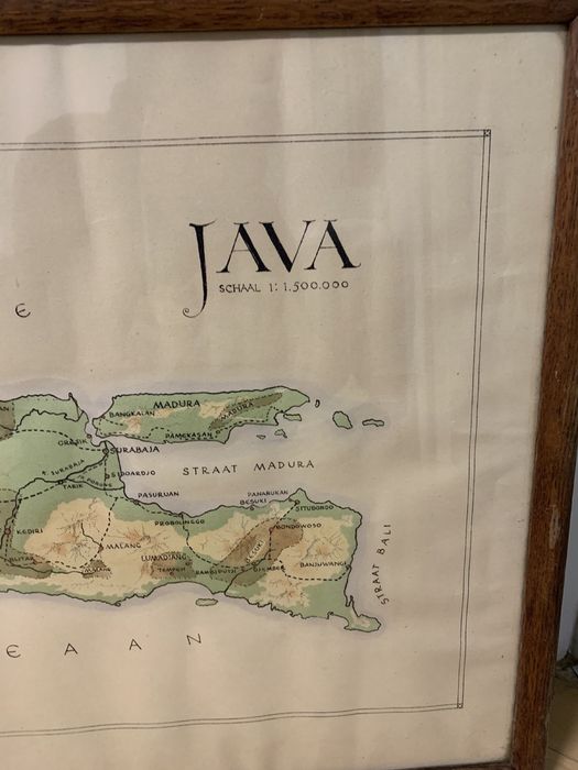 Стара карта на о.Ява / Индонезия