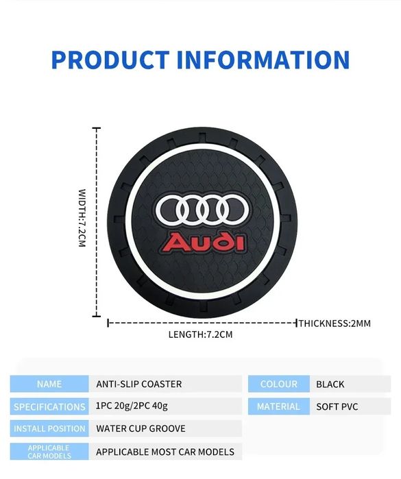 Метални емблеми S line и гумени подложки Audi