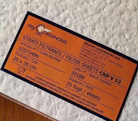 Cartoane filtrante Rover, Colombo, pentru filtre de vin 20 X 20 cm