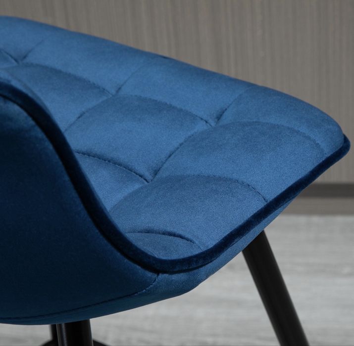 Vand 1 scaun bar Nordic, Catifea Albastra & Confort Sporit