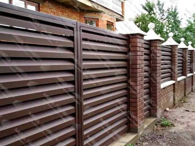 Забор жалюзи еврожалюзи