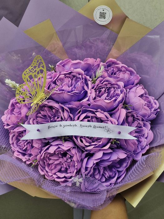Buchete flori/buchet trandafiri săpun/Buchet Bujori