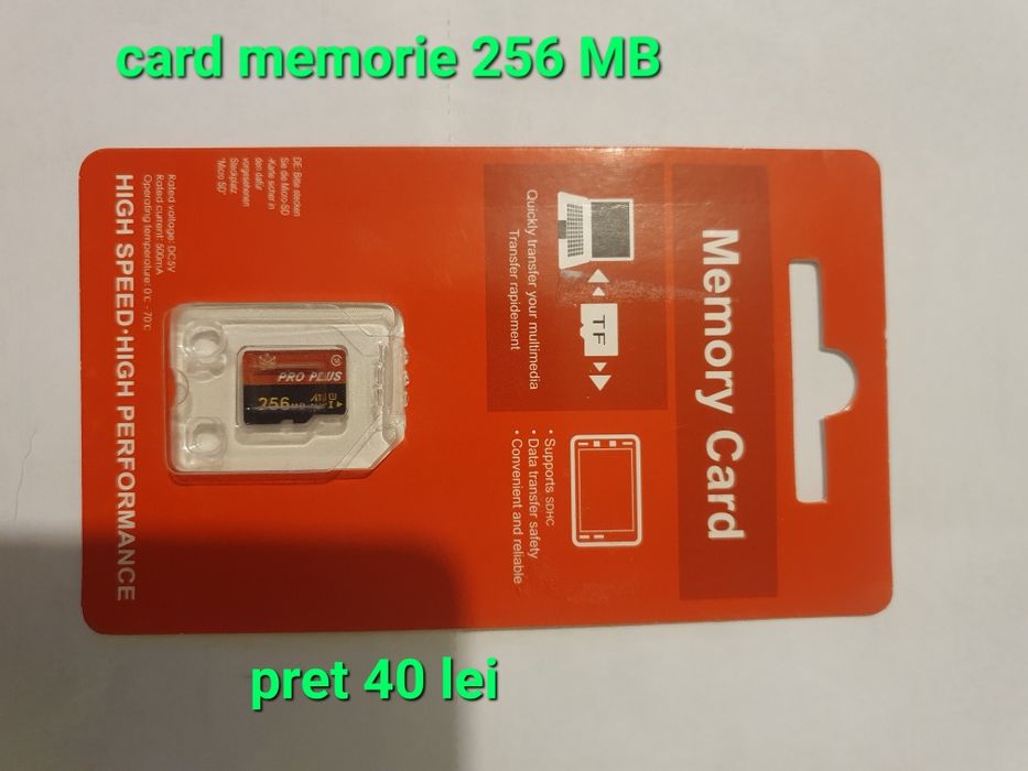 Card memorie : 128/256/512 MB