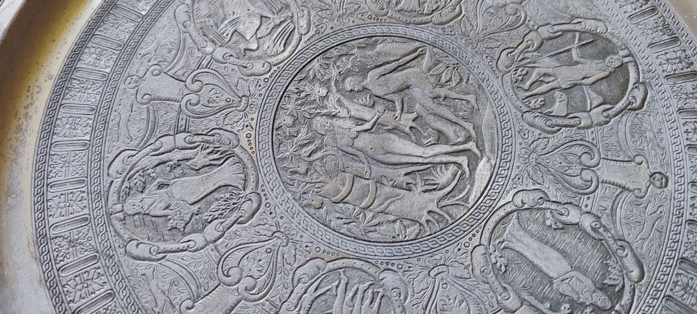 Decorațiune antica de perete otel