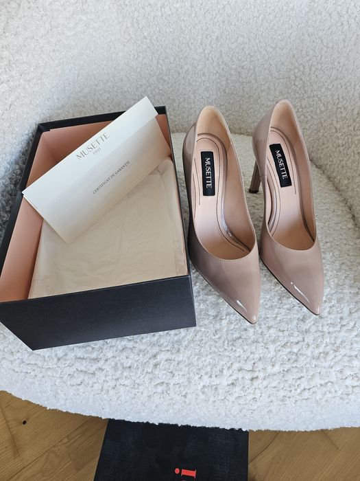 Stiletto Musette noi 37 nude piele lacuita