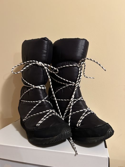 Cizme de iarna/ zapada impermeabile negre MOON BOOTS LACOSTE originale