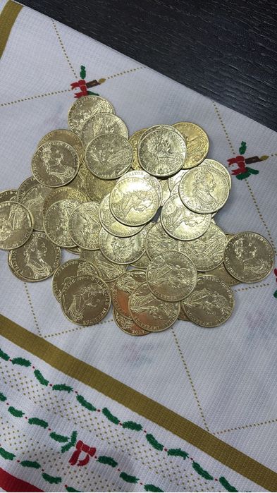 Vand galbeni placati cu aur de 24k frank iosif 4 ducat
