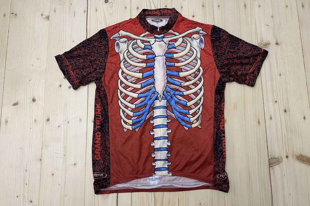 Tricou Ciclism Primal Wear Skeleton Rare Vintage Mărimea XXL