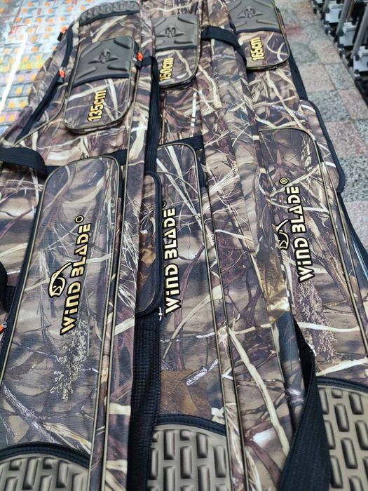 Троен Калъф за Въдици и Макари 135см/150см/165см