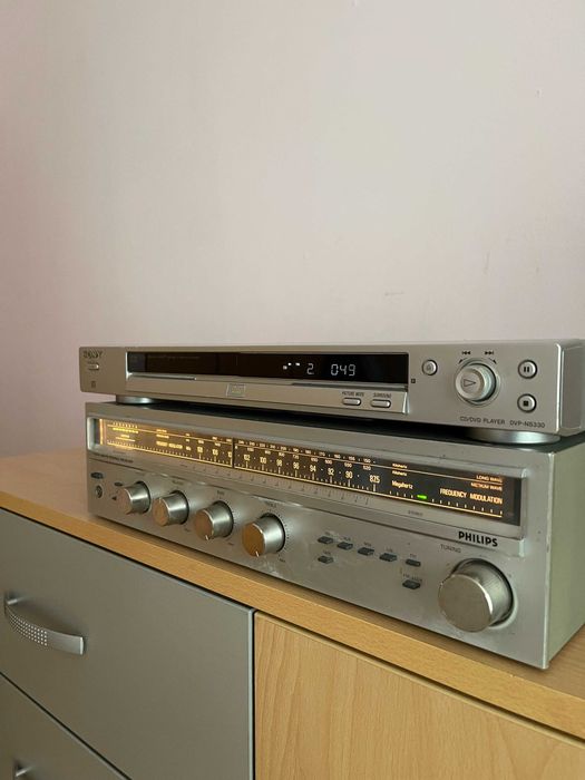 Аудиосистема – ресийвър Philips и CD/DVD Sony