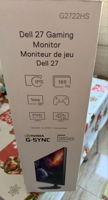 Monitor Gaming Dell 27 , IPS , 165Hz , 1ms , G-Sync , FreeSync