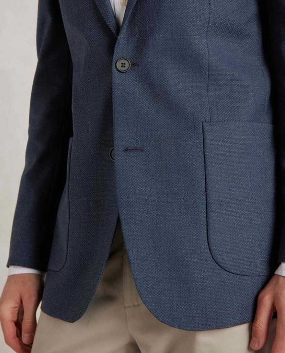 Sacou blazer slim 48 M de lux Savile Row NOU lana super 130's