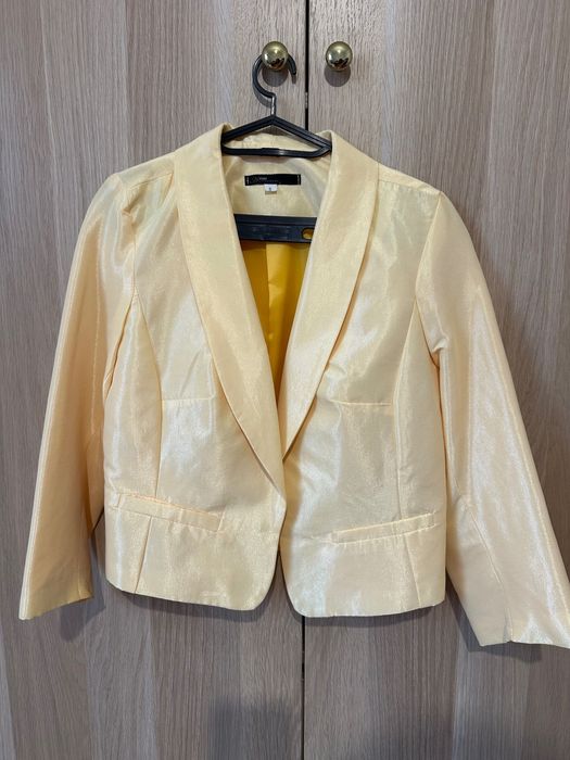 Bolero elegant, galben sidefat