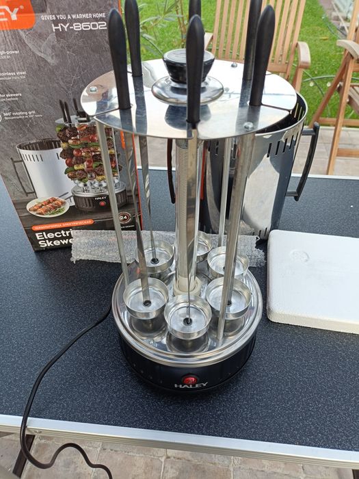 Gratar electric, rotisor, Haley ,1500W,rotire 360°,automat,6 tije otel