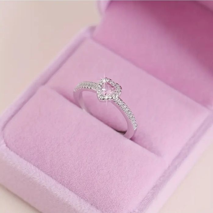 Сребърни дамски пръстени сърце регулируеми