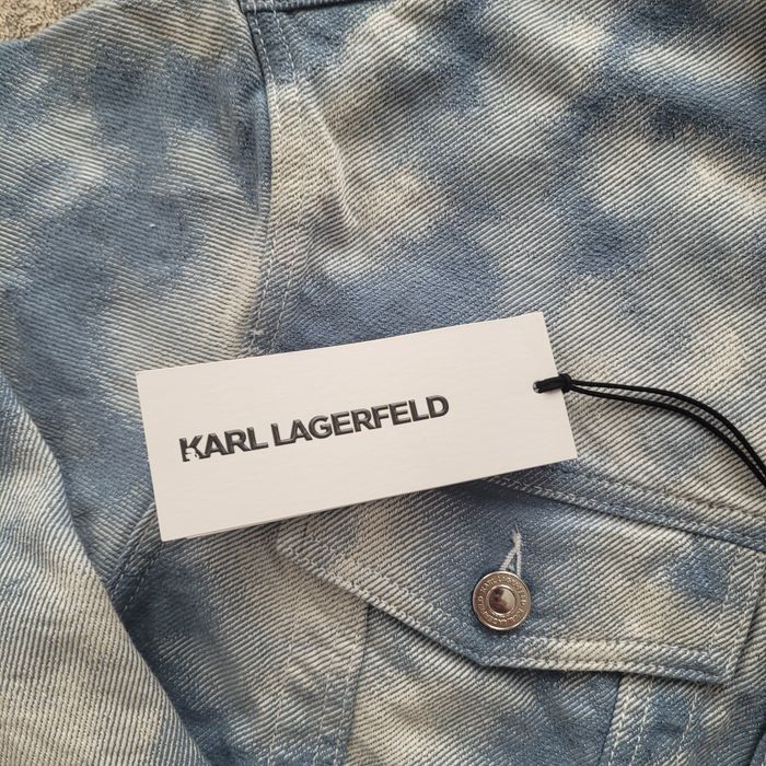 Geacă de Blugi Bărbati Karl Lagerfeld – Tie-Dye Blue, Mărimea S (Nouă cu Etichetă)