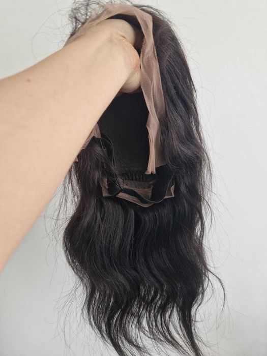 peruca 100% par natural uman bruneta cu dantela