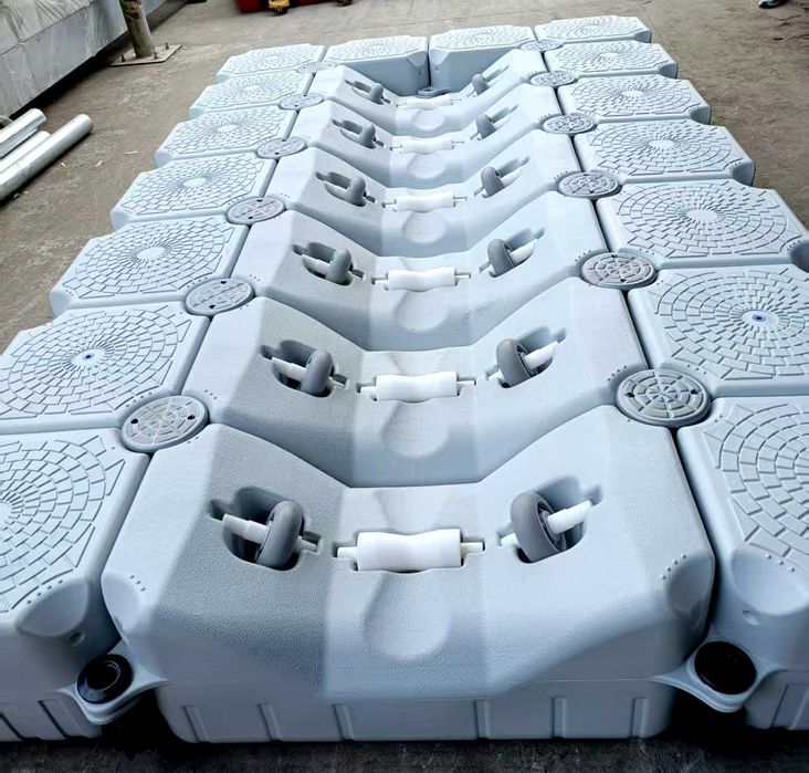 Ponton modular ambarcatiuni, 2x3,5 metri, HDPE, nou