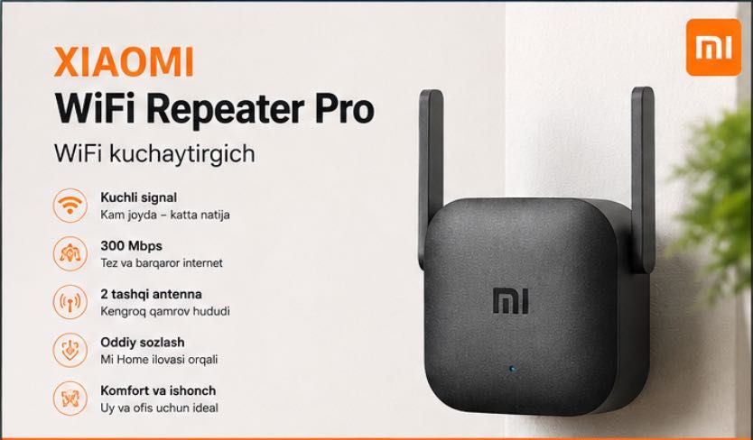 Xiaomi WiFi Repeater Усилитель сигнала WiFi для дома mi router
