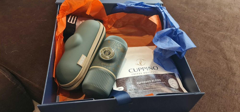Vand WACACO Nanopresso Editie Dark Grey + prosop + Cuppino NOU