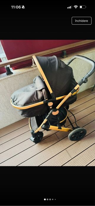 Carucior 3 in 1 BabyDary Negru